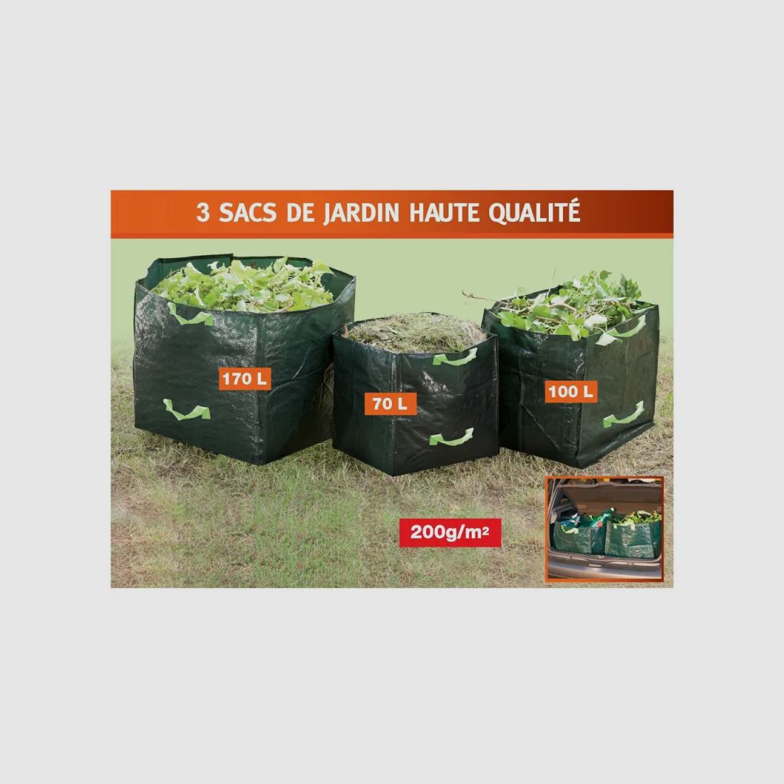 3 Garten Taschen mit Griffen, Bild 1 von 7