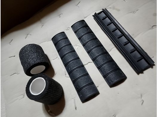 Griffband Tape Grip + 3 Rail Cover come nuovo Airsoft Softair Fucile Paintball Universale