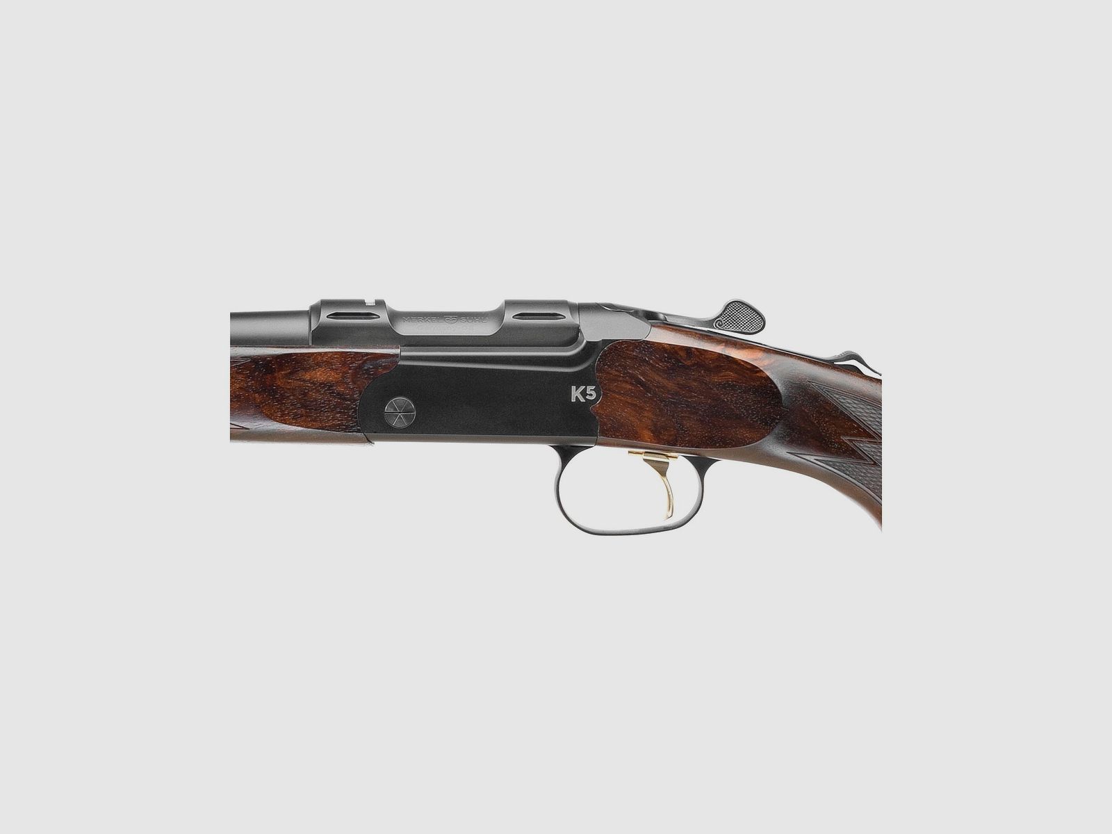 Rifle Merkel K5 Extreme para jabalí, mejilla bávara y doble pliegue, calibre .308 Win.