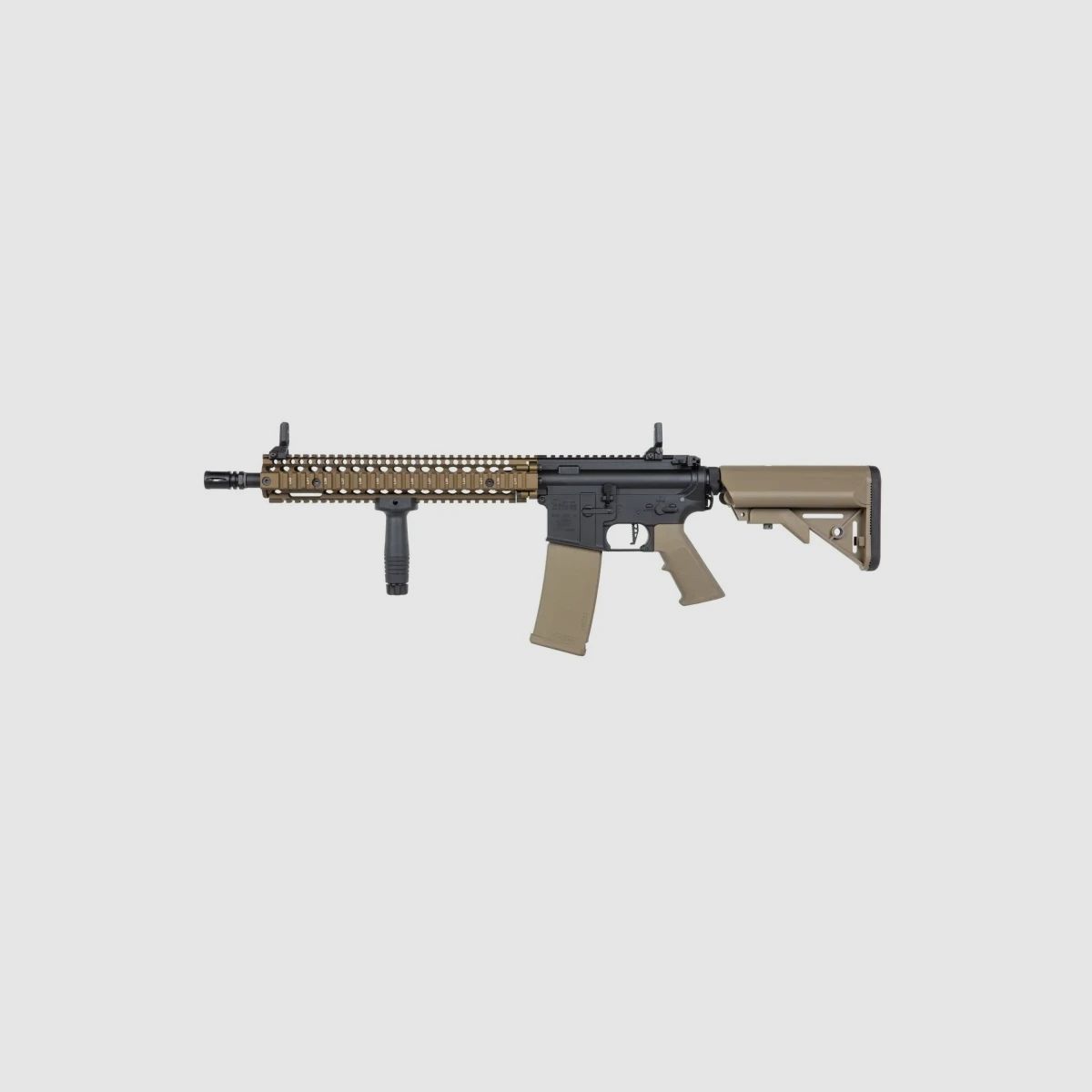 SA Daniel Defense® MK18 Block II (SA-P26 PRIME™ Aster II ETU BLDC™) Rifle Airsoft Libre a partir de 18 – Chaos Bronze -F-