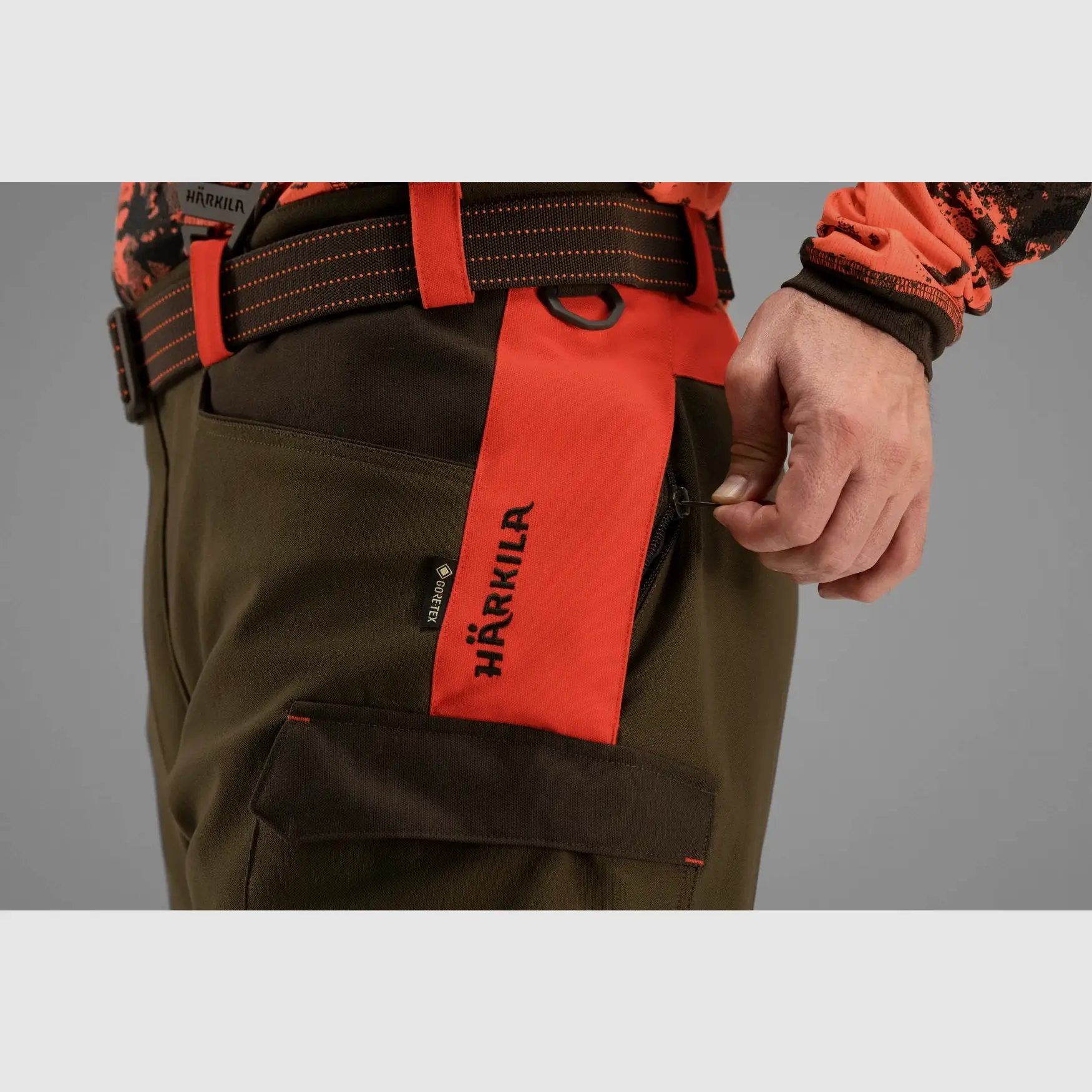 Härkila Wildboar Pro Hose, wildboar orange/willow green, Bild 5 von 9