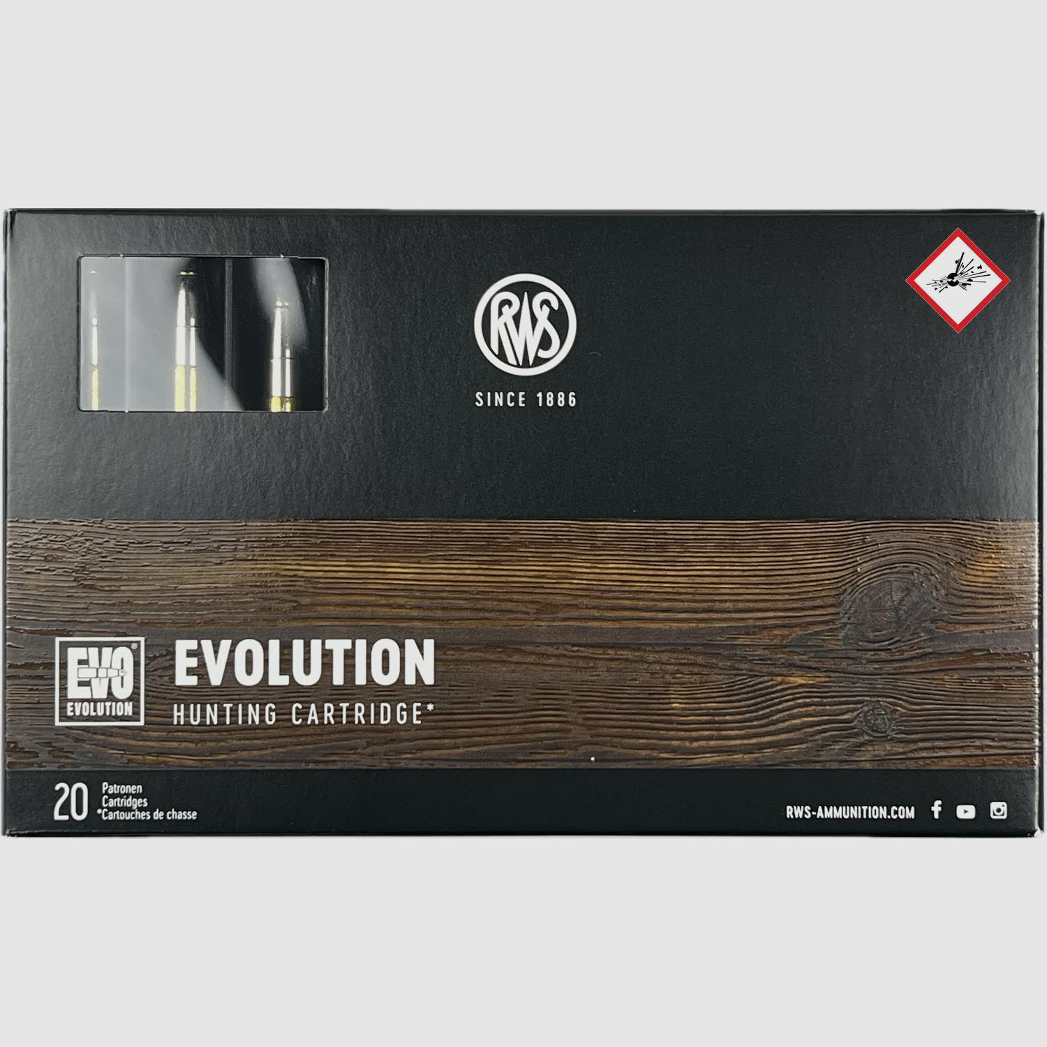 RWS hunting cartridge Evolution caliber 7X65 R 10.3g 159grs