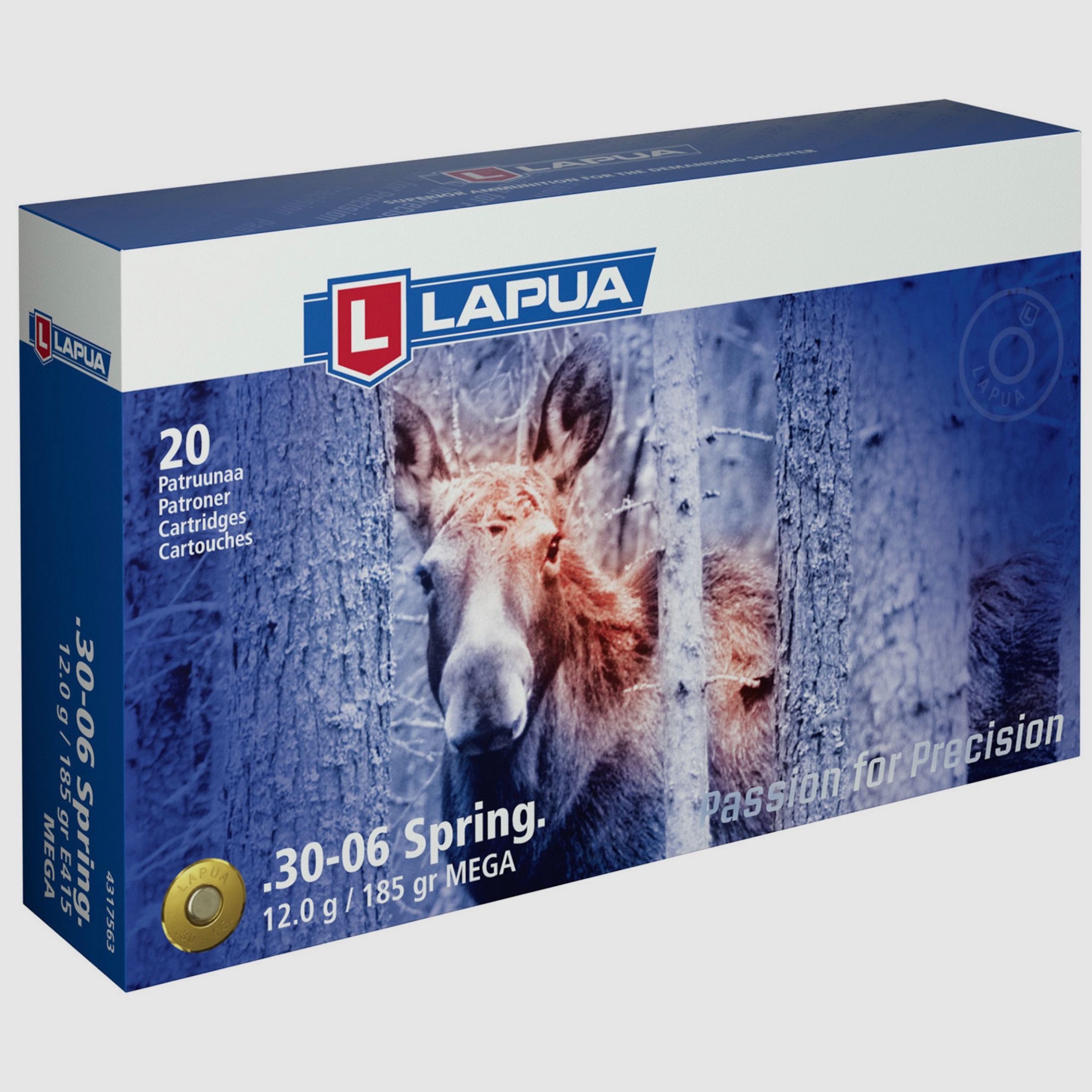 Lapua 44622000 Mega .30-06 Win. 12,0g 185grs. Langwaffenmunition