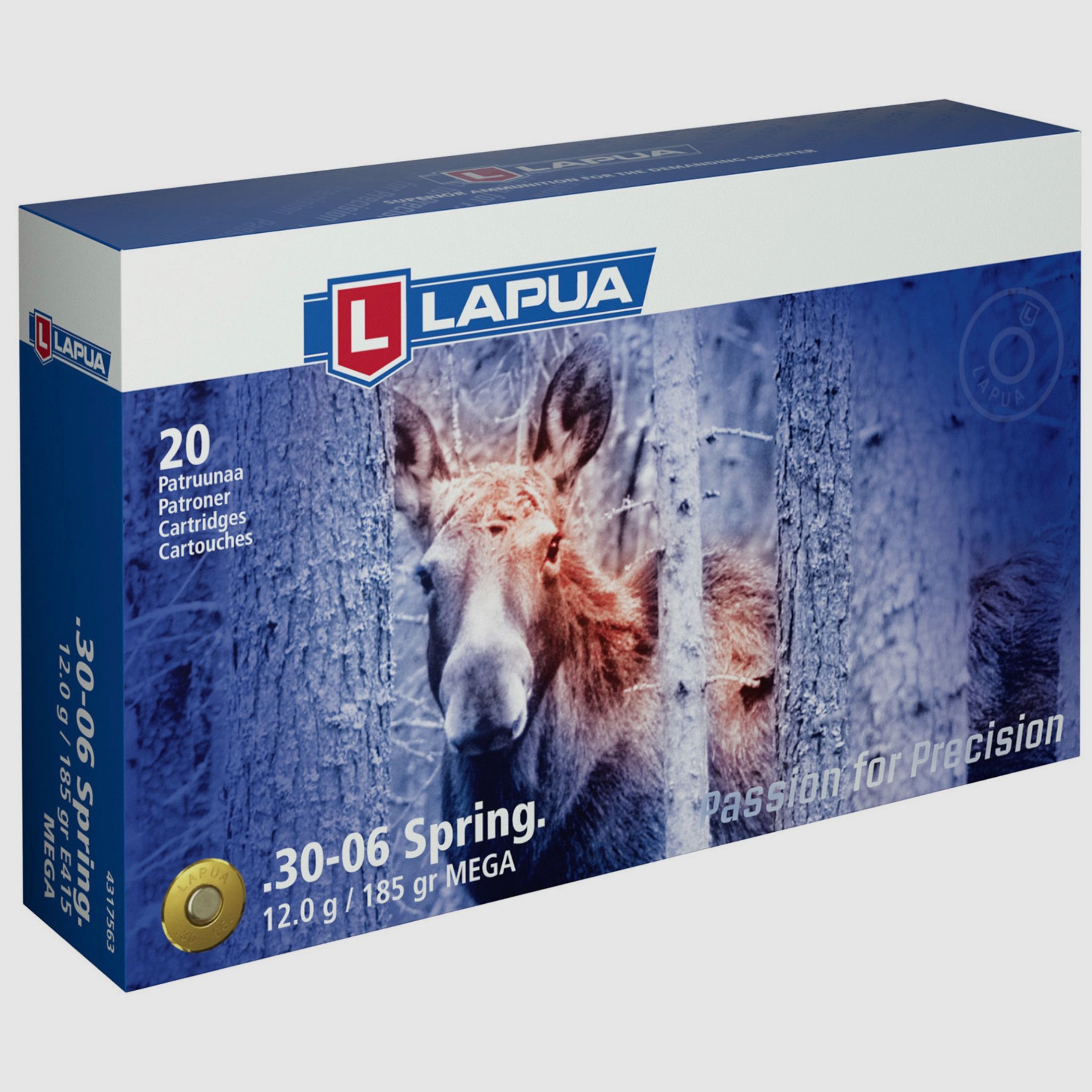 Lapua 44622000 Mega .30-06 Win. 12,0g 185grs. Langwaffenmunition