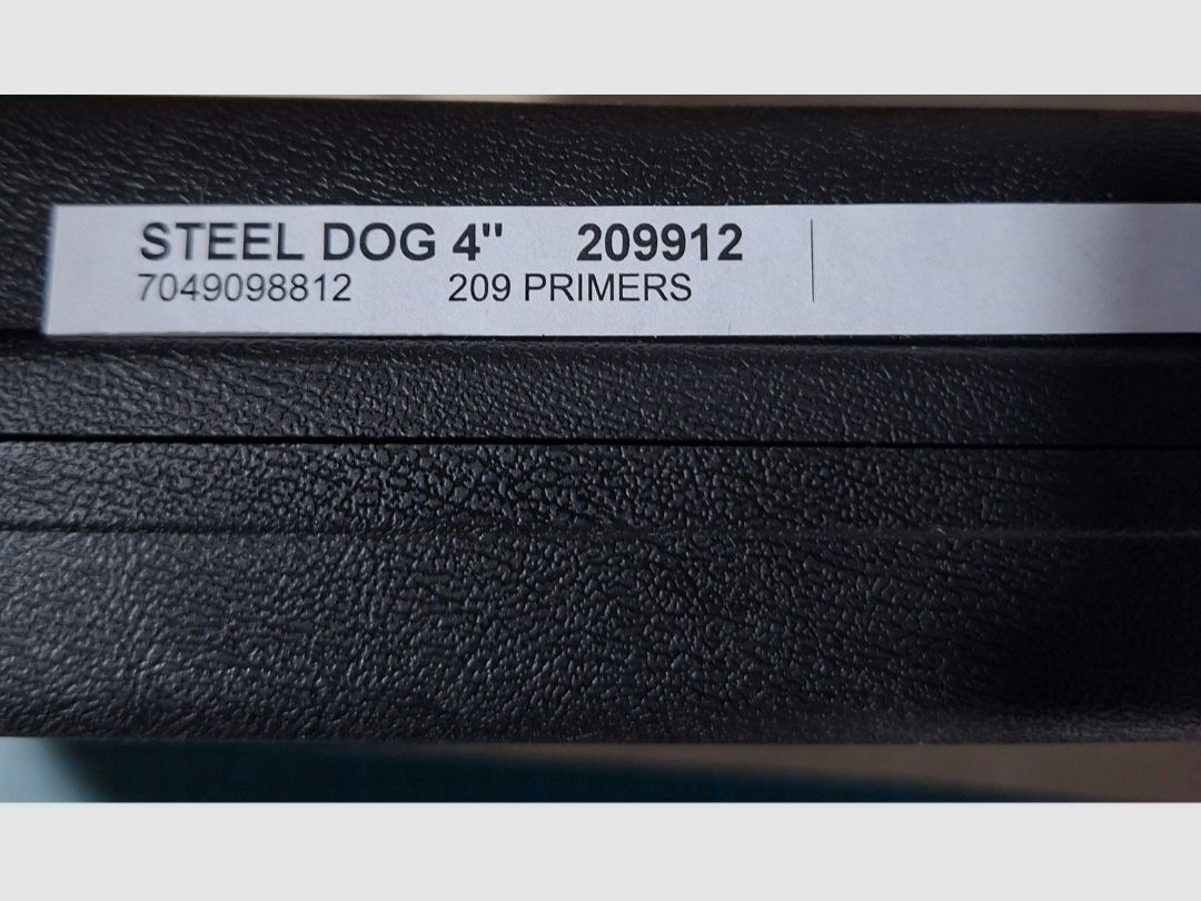  Steel Dog  4" Duty Tac Revolver 616, Type .209 Fiocchi Primers