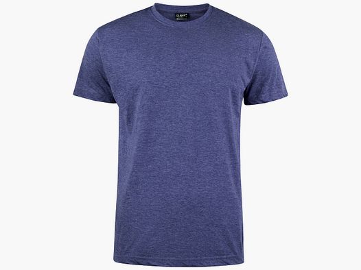 Clique T-Shirt Herren Marineblau Meliert - S
