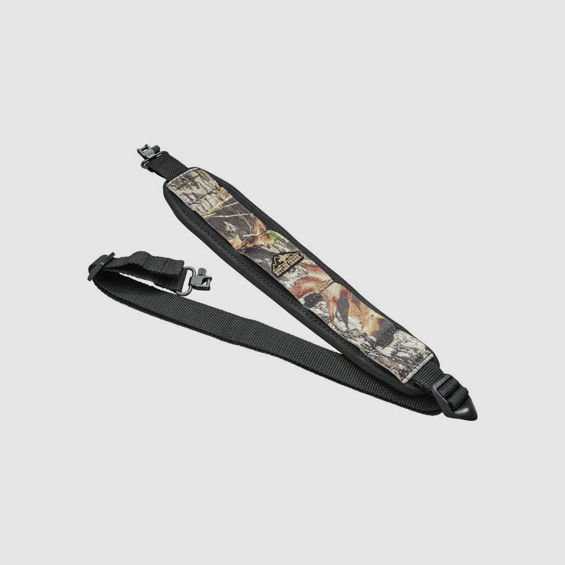 Butler Creek Comfort Stretch Gewehrriemen mit Montageringen – schwarz / camo Mossy Oak, Bild 1 von 2