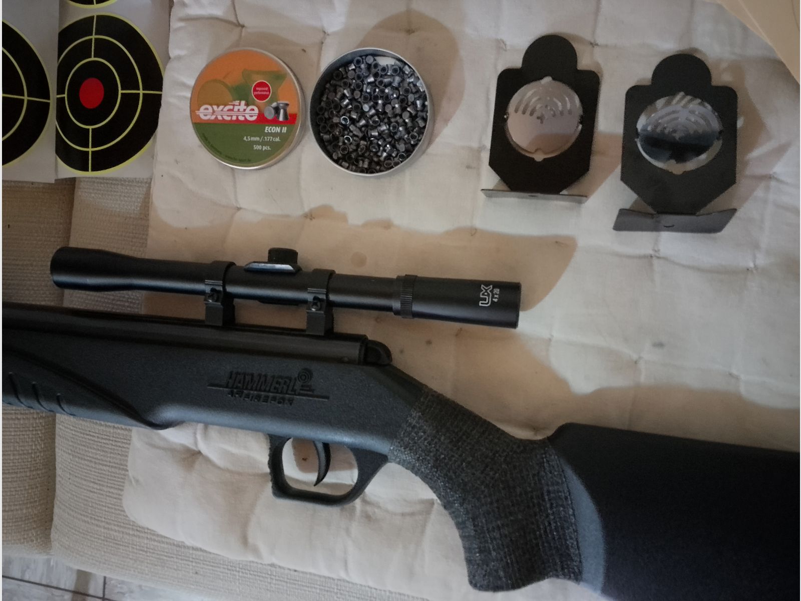 carabine à air Hämmerli Firefox 500 à chargement par basculement 4,5mm .177 + accessoires cibles figurines diabolos set