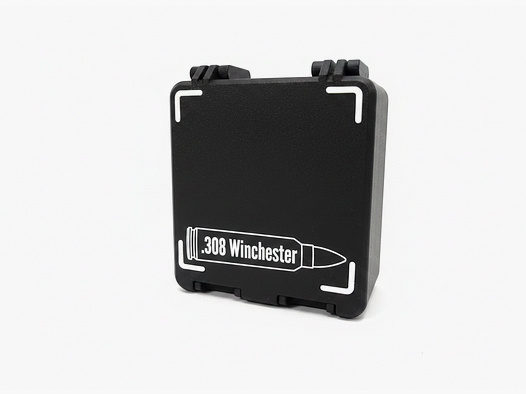 Filamelt ammunition box / 308 Winchester / 'folding / locking lid' / cartridge box, ammo box