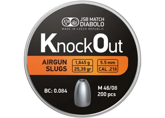 Slug JSB Knock Out 5,5 mm HP 25,39 grain (.218)