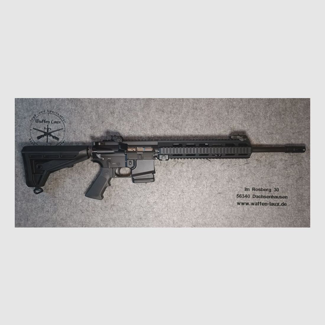 C.G. Haenel CR223 negro con 16,75" con culata Oberland Arms