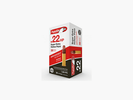 Aguila .22LR HV Hollow Point 40GR verkupfert