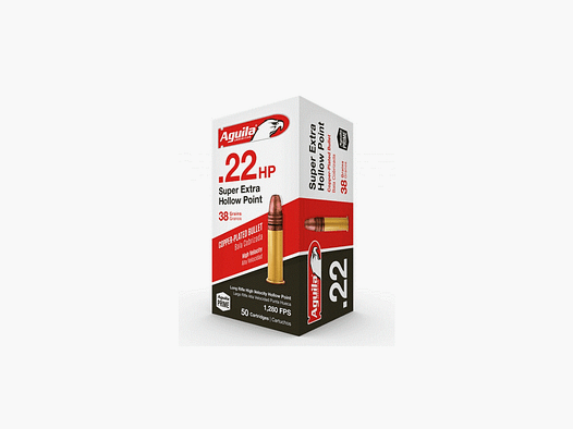 Aguila .22LR HV Hollow Point 40GR copper-plated