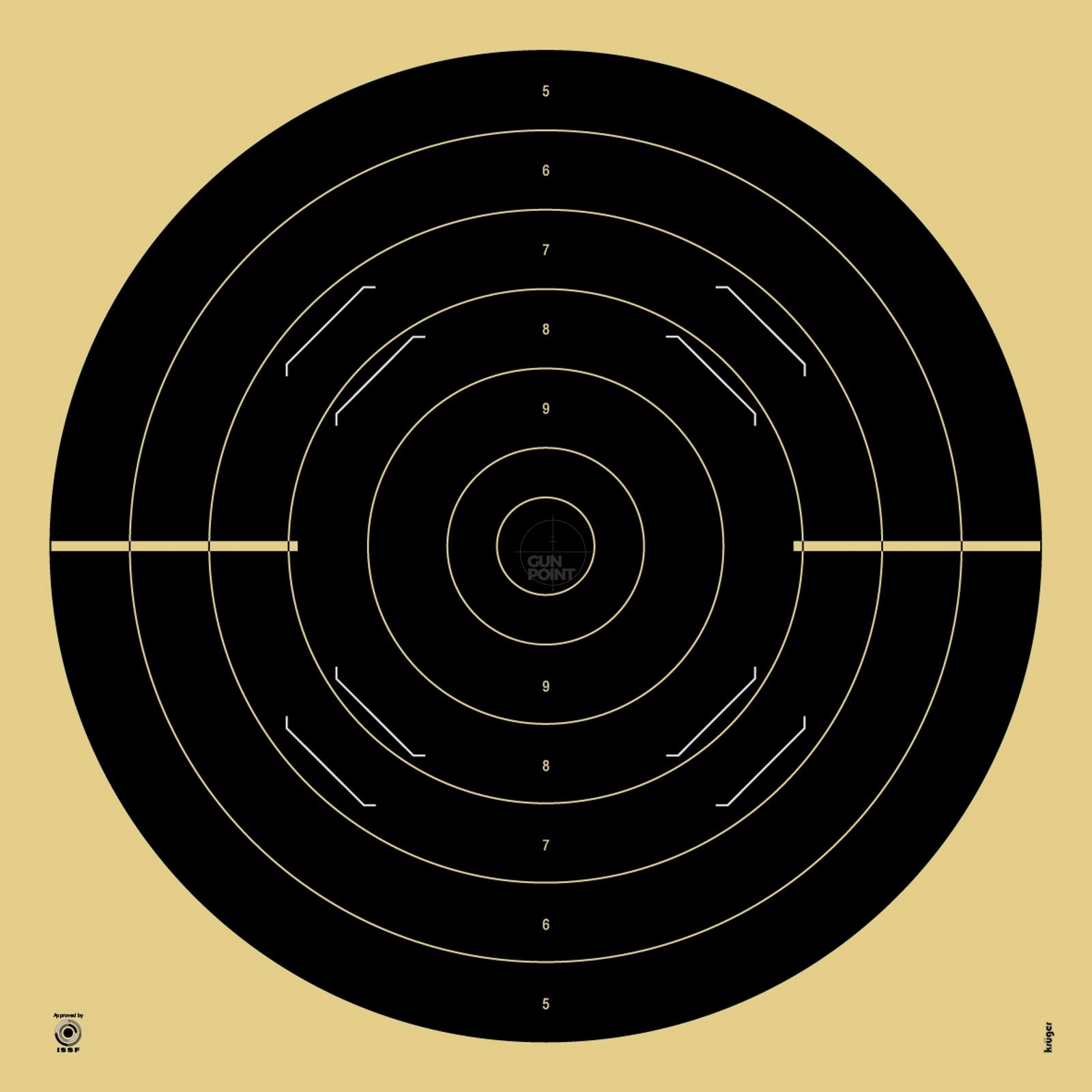 Schnellfeuer-/Duell-Scheibe 55 x 52 cm mit Einsteckschlitz
