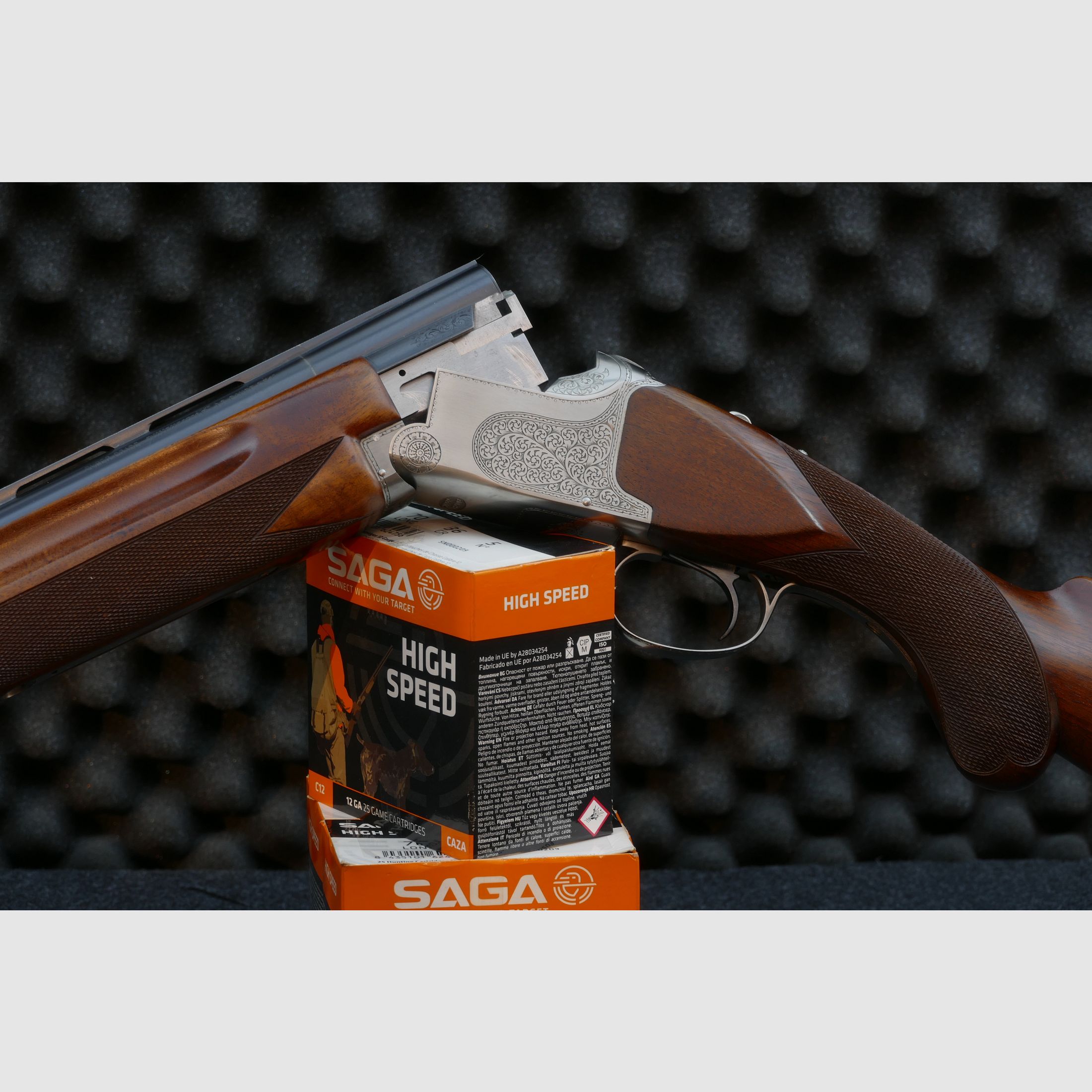 Winchester Super Grade – 12/70, Bockdoppelflinte, Schrankwaffe, Top Zustand