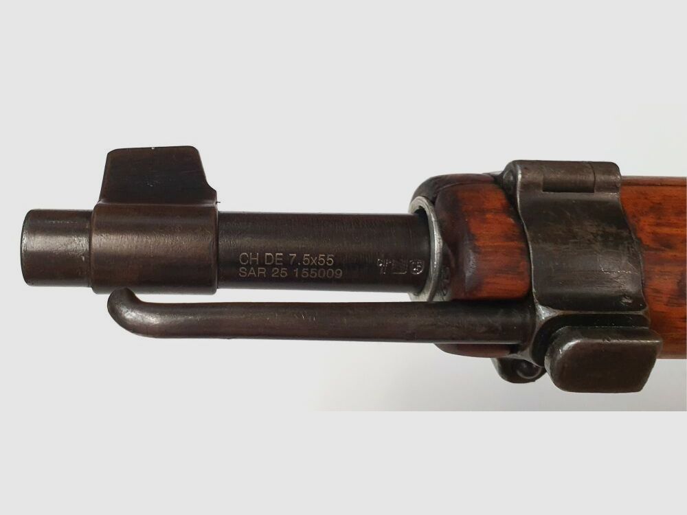 Fabryka broni Bern karabina powtarzalna Fabryka broni Bern Szwajcarski K11 Kaliber 7,5x55 Szwajcarski kompletny z dopasowanymi numerami + prywatny