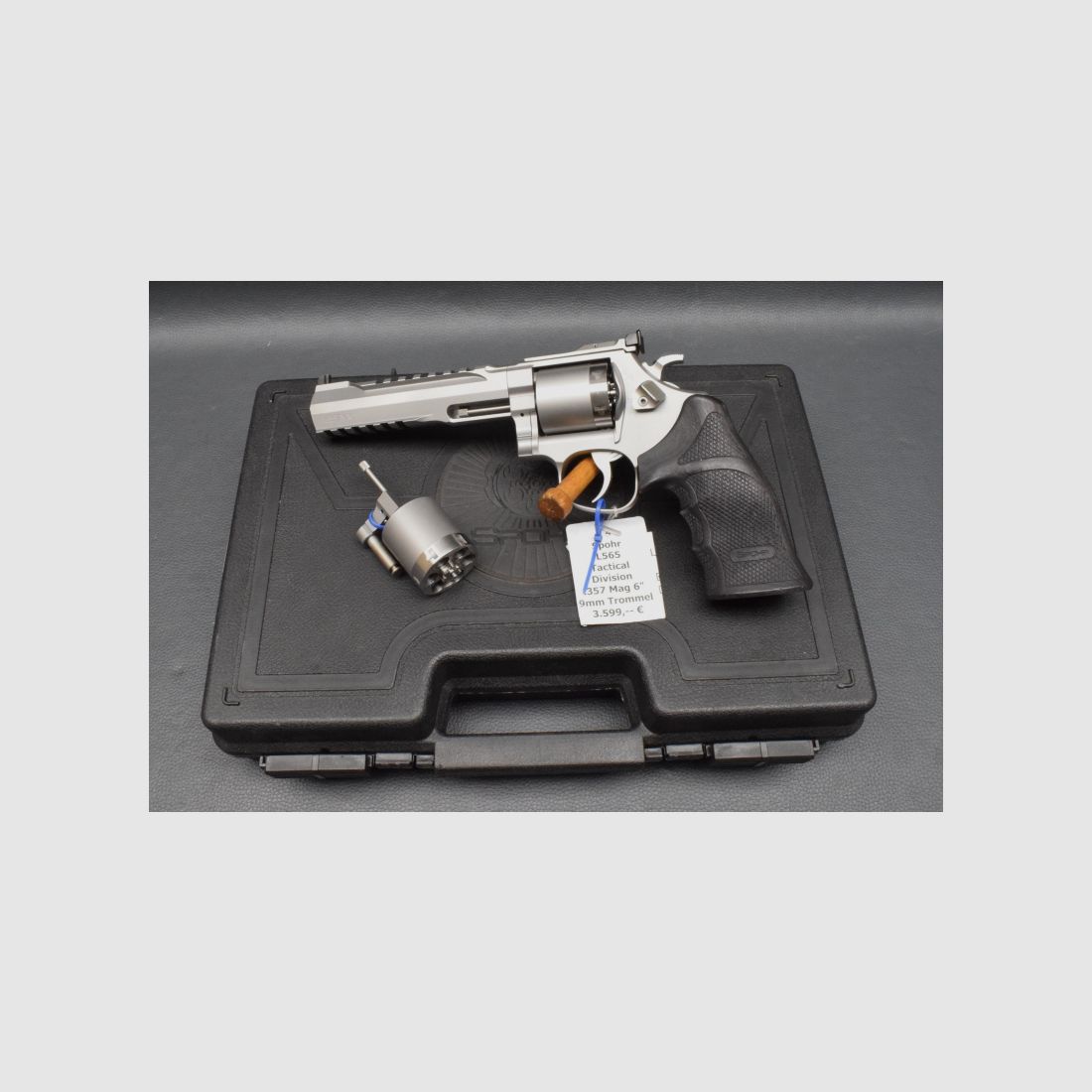 Spohr Modell L562 Tactical Division Stainless, 6", Kaliber 357 Magnum, mit Wechseltrommel, Neuware