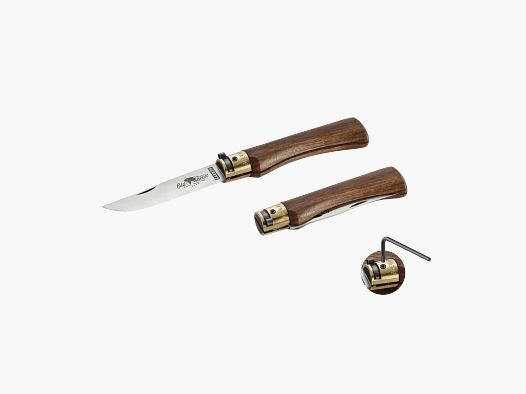 Old Bear XL Cuchillo Plegable de Acero al Carbono de Nogal