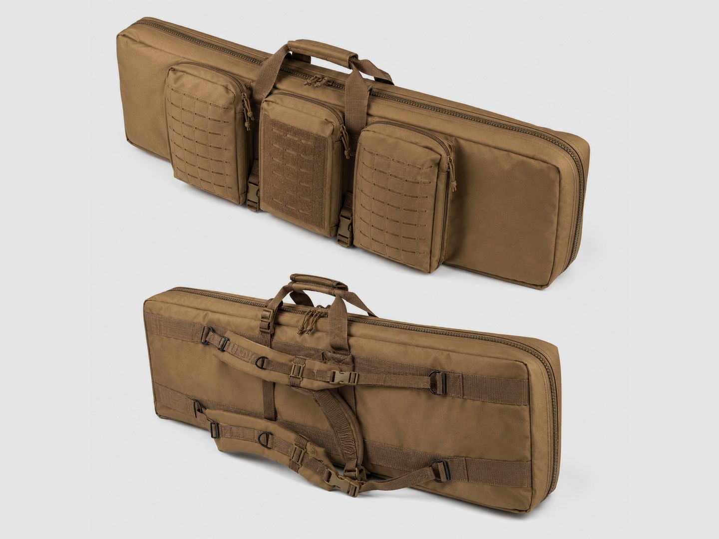 Mil-Tec Rifle Case Double Coyote 106 cm #16193405 | padded double gun case