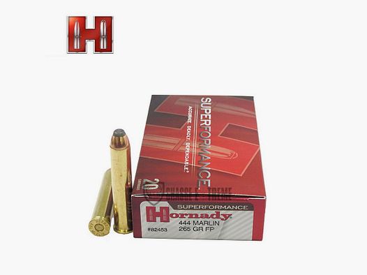 20 cartucce HORNADY Superformance 444 Marlin 265 Gr Interlock Fp