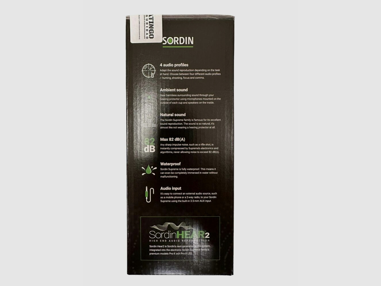Sordin Supreme Pro-X LED aktiver Gehörschutz mit Gelkissen - Neues Modell mit 4 Soundprofilen