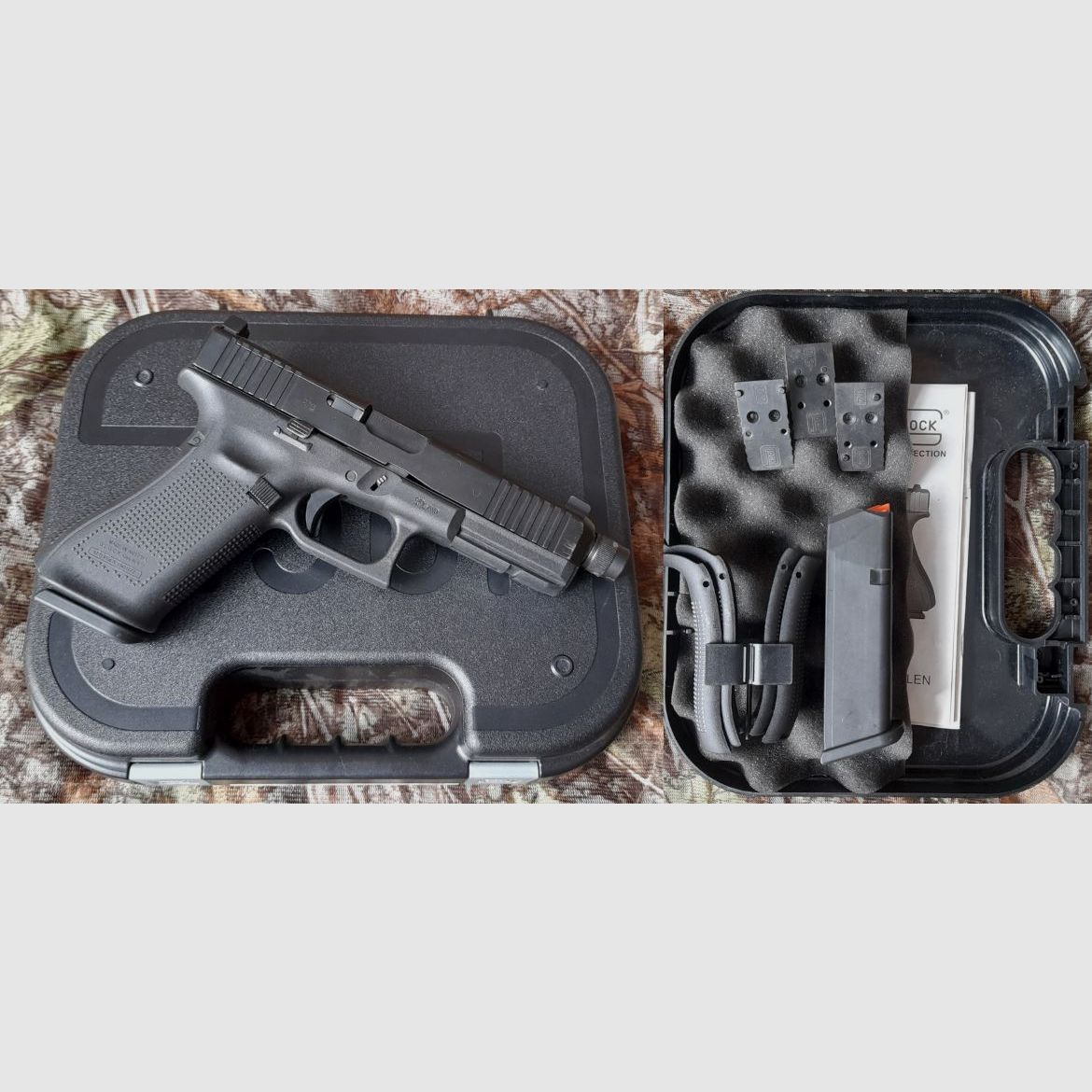 Glock 17 Gen 5 MOS avec canon fileté et viseurs de suppresseur - G17