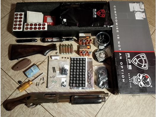 A.p.s. Cam870 Ram MK3 Shotgun .68 mit viel Zubehör X-power Shells usw