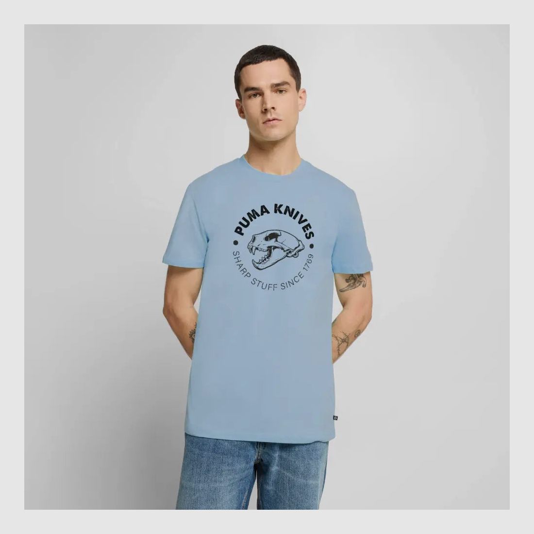 PUMA Men´s Premium T-Shirt "PUMA KNIVES Skull BW"