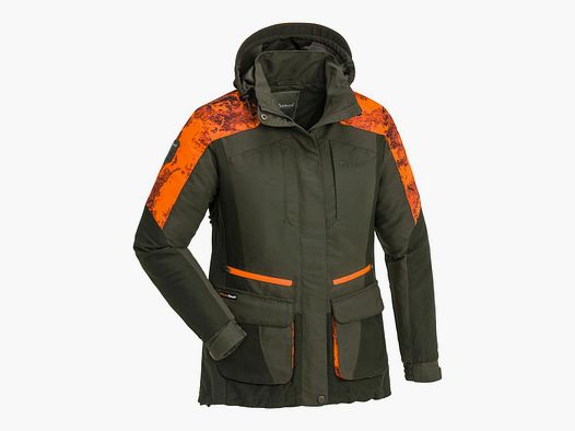 Pinewood Jacke Damen Forest Camou - Moosgrün/Orange