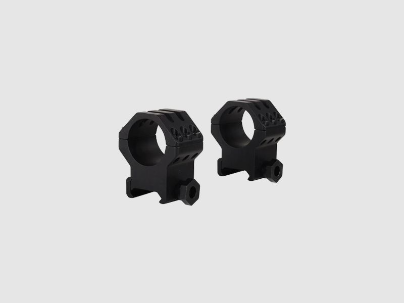 Weaver 6-Hole Weaver-Style Ring nero opaco 25,4mm extra alto, BH 14,3mm