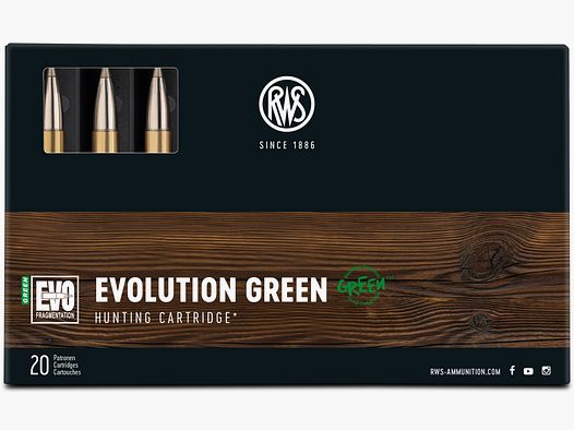 RWS .270 Win. EVO Green 6,2g Bleifreie Büchsenpatronen