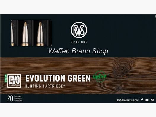 RWS 6,5 Creedmoor, Evo Green, 6,0g 20 Stück