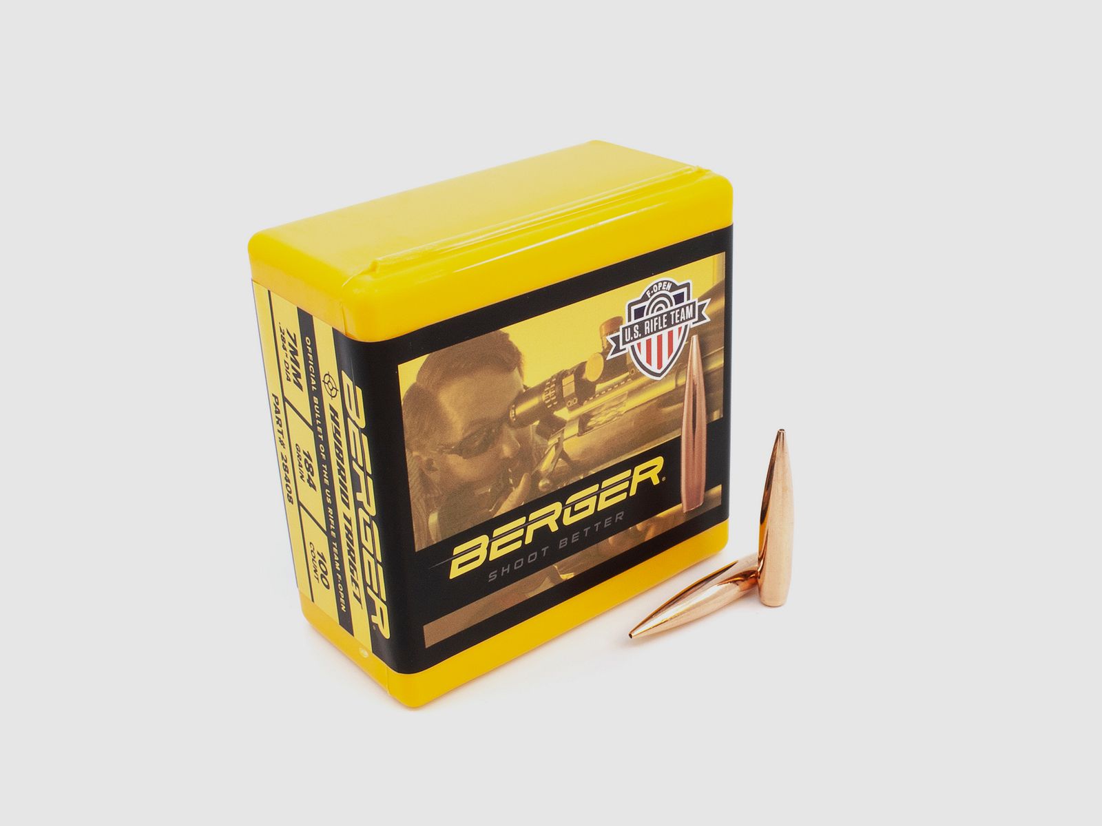 Berger Bullet 7mm/.284 F-Open Hybrid Target 184GR 100 Pieces