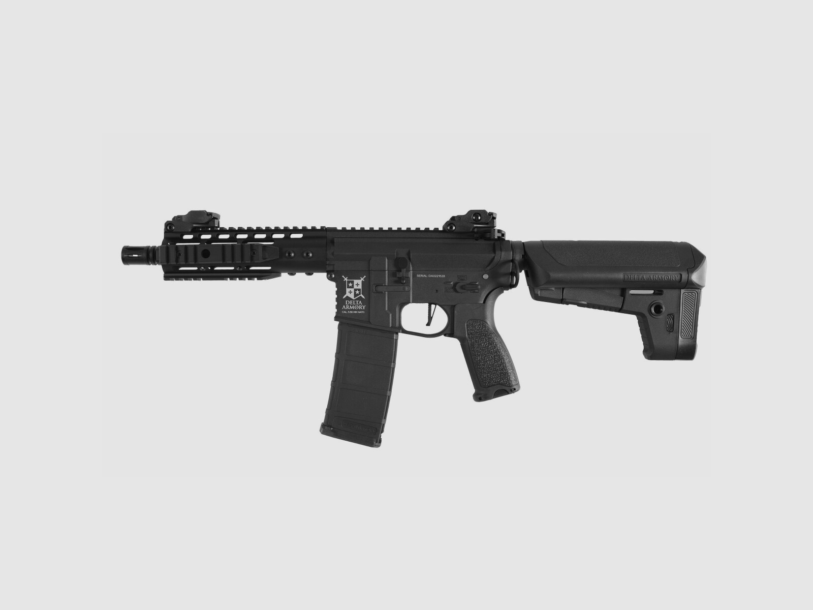 AR15 KeyMod 8 Zoll Rail BRAVO Delta Armory Schwarz S-AEG Airsoft Gewehr Frei ab 18 Jahren