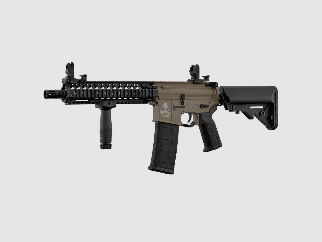 Replik AEG LT-18 GEN2 MK18 TAN und Schwarz Lancer Tactical - Limitierte Auflage - Hochleistung - Für realistisches Airsoft, Bild 1 von 4
