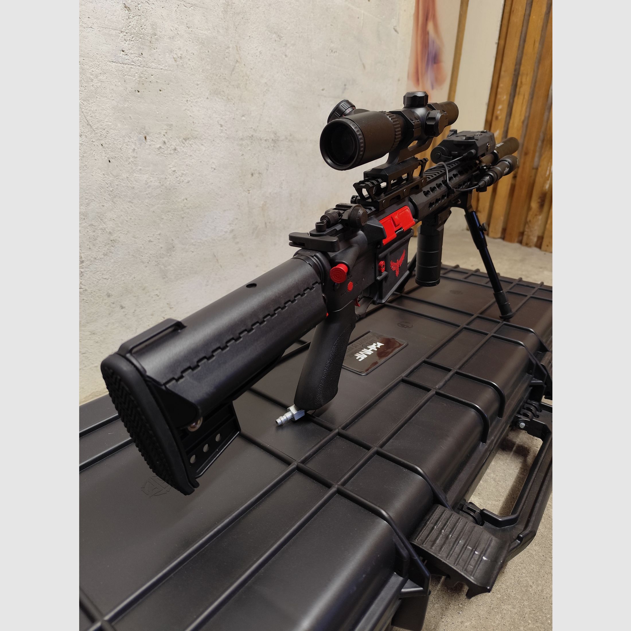 Airsoft M4 conversion to HPA & DMR