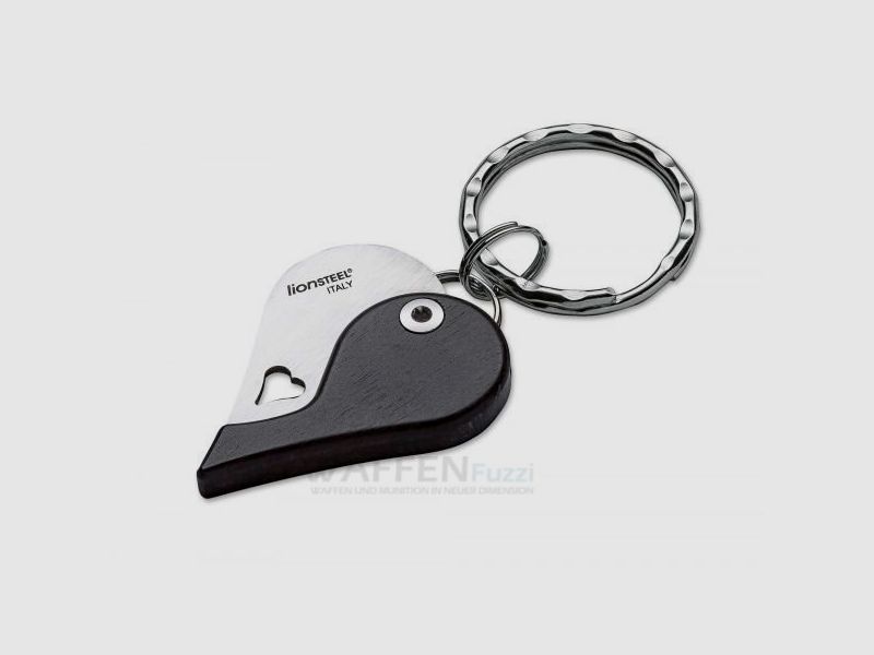 LionBeat Ebony Keychain Heart Shape