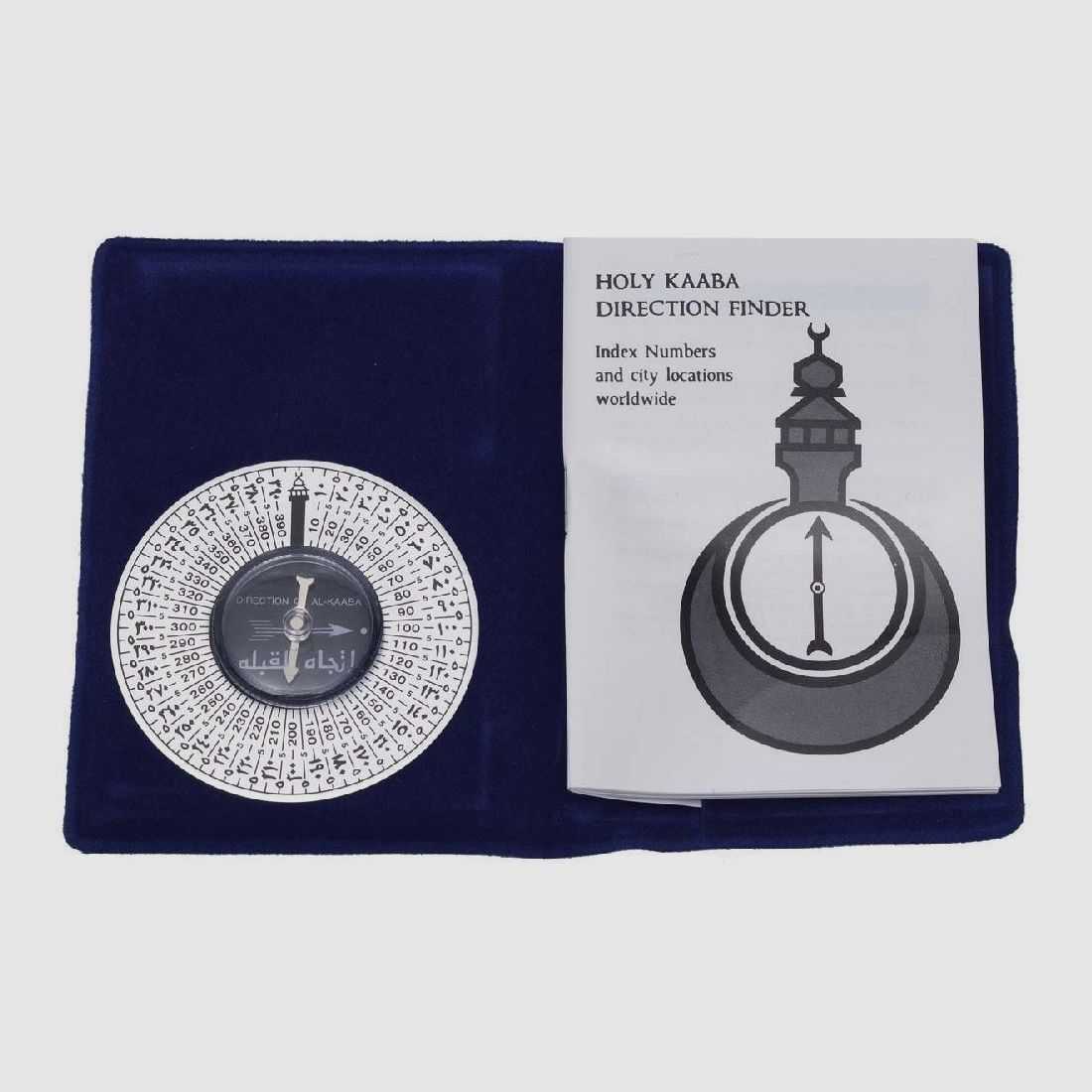 Mekka Kompa, flach wie ein Reise Pa, mit Anleitung,