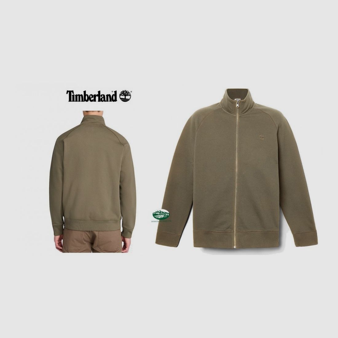 TIMBERLAND Exet Brushed Full Zip sweat vert