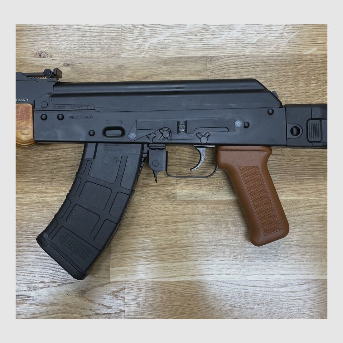 mit Magpul Klappschaft WBP Mini Jack - halbautom. Pistole 7,62x39 mit Magpul Zhukov-S Klappschaft - Made in Poland - System AKM AK47 AK74 Mini Jack