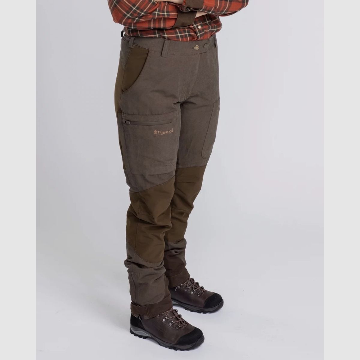 PINEWOOD Caribou Hunt Extrem Damenhose Suede Brown/ Dark Olive