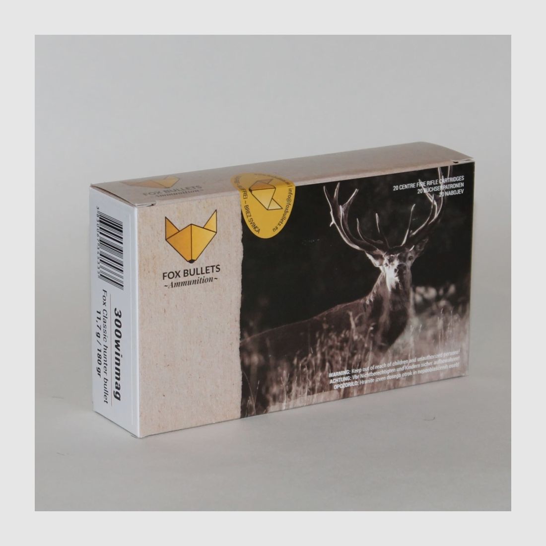 Fox Bullets Classic Hunter .300 Win. Mag. 180GR / 11,7g sans plomb 20 cartouches