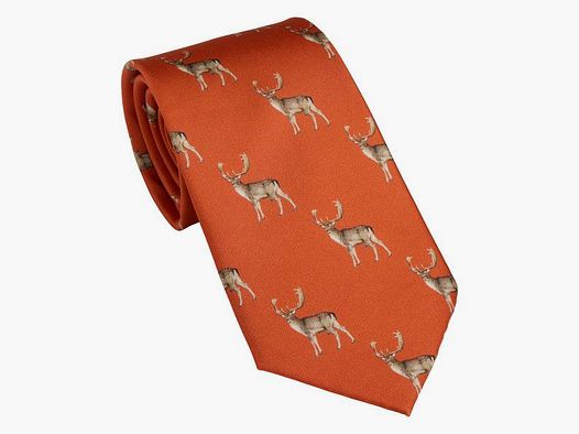 Laksen Fallow Deer Tie Burnt Orange