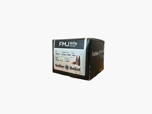 PALLE DA RICARICA – SELLIER & BELLOT – 6.5mm | DIA .264/6,7 | FMJ | 140gr 9,1g | (100PZ)