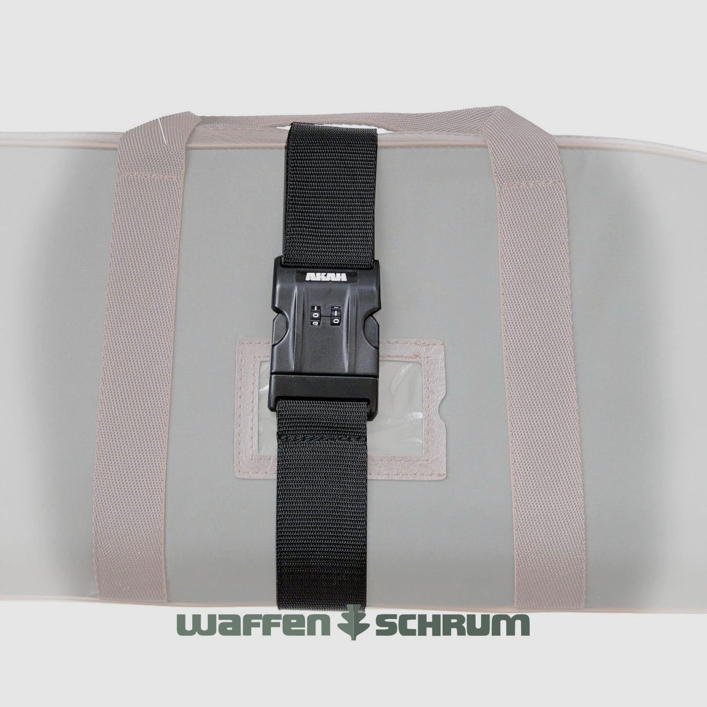 AKAH pasek zabezpieczający do futerałów czarny z zamkiem szyfrowym