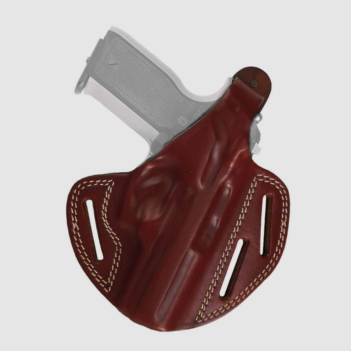 Pancake Holster mit zwei Tragepositionen CZ 83 Braun Linkshänder