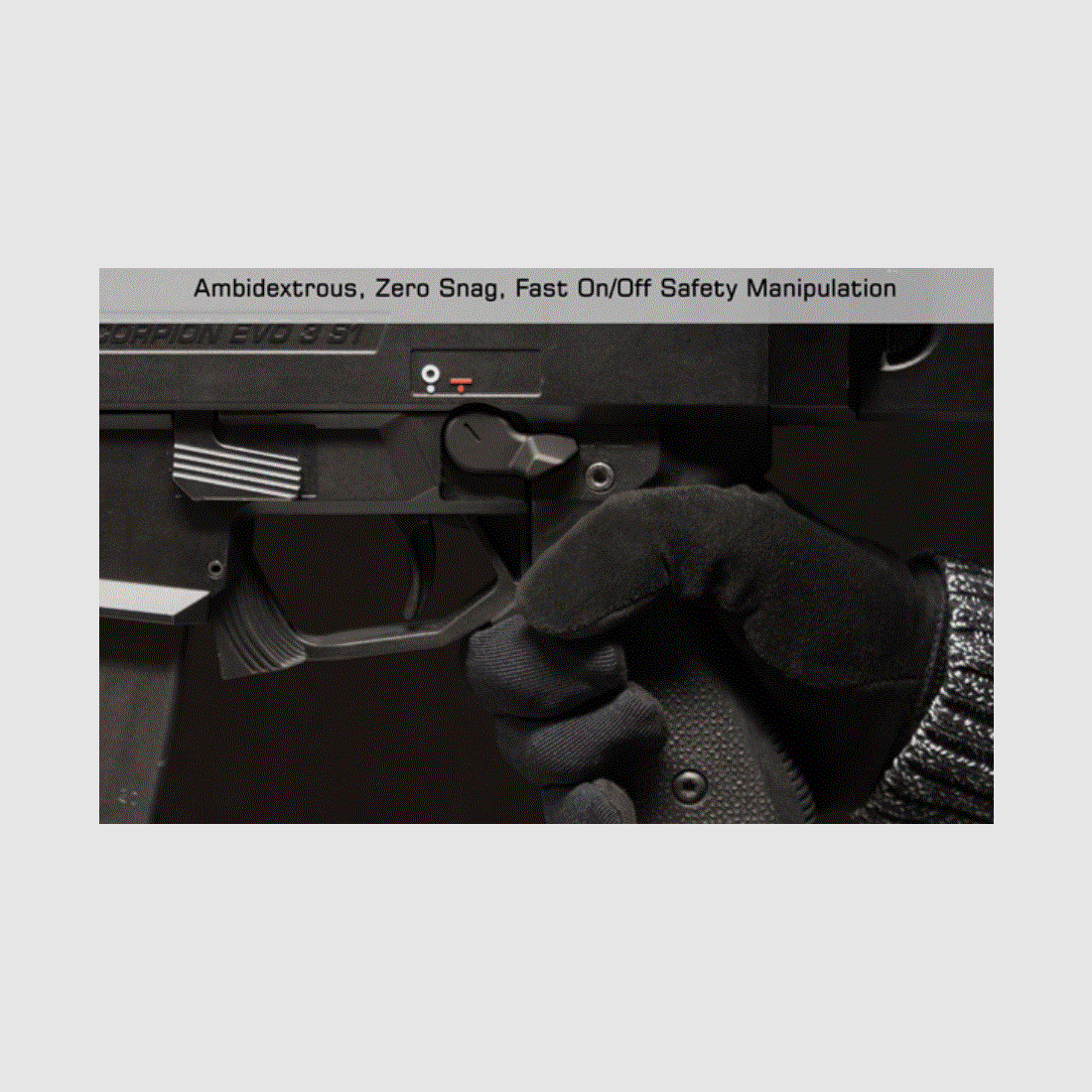 Selettori di sicurezza UTG CZ Scorpion Evo 3, Nero