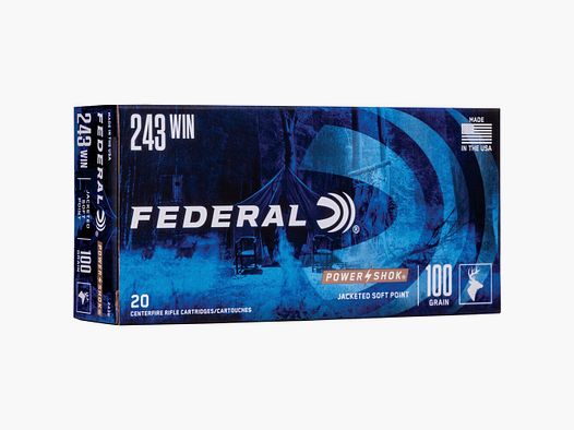 Federal Ammunition .243 Win. Power Shok Tlm 6.5g/100grs.