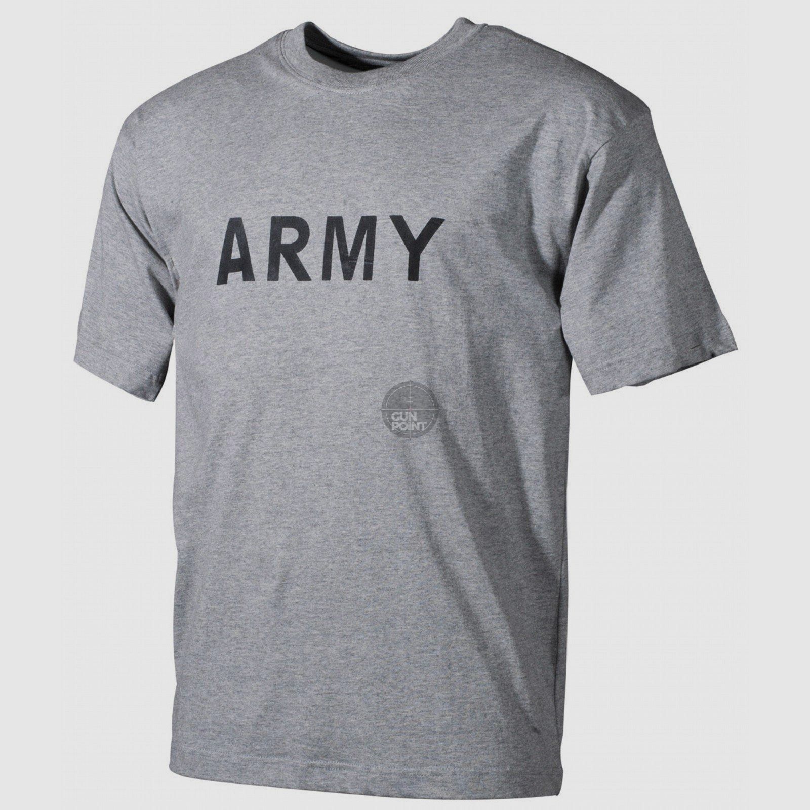 T-Shirt, bedruckt, "Army",grau - Gre: L