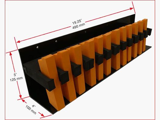 Hyskore holder for double-row magazines